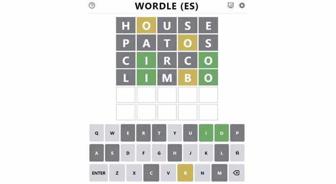 Captura del juego Wordle