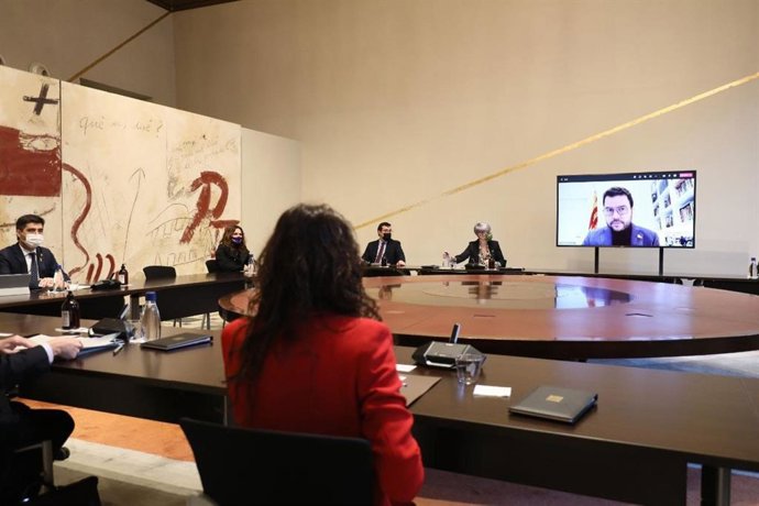 El president del govern, Pere Aragons, participa telemticament en el Consell Executiu per un positiu a la seva família.