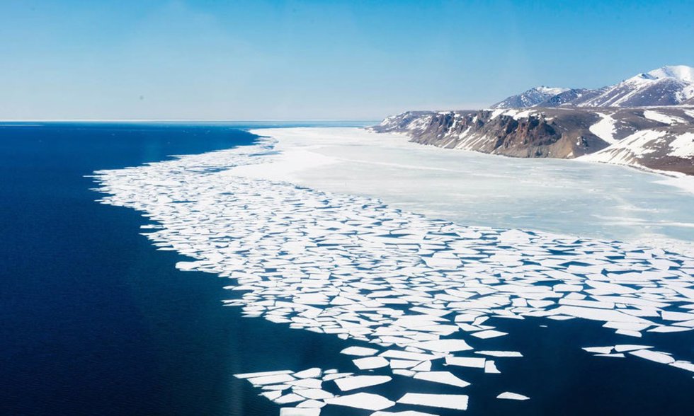 Imagen del deshielo y el cambio climático