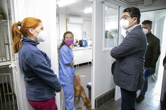El presidente del Cabildo de Tenerife, Pedro Martín, visita el Centro de Protección Animal de Tierra Blanca