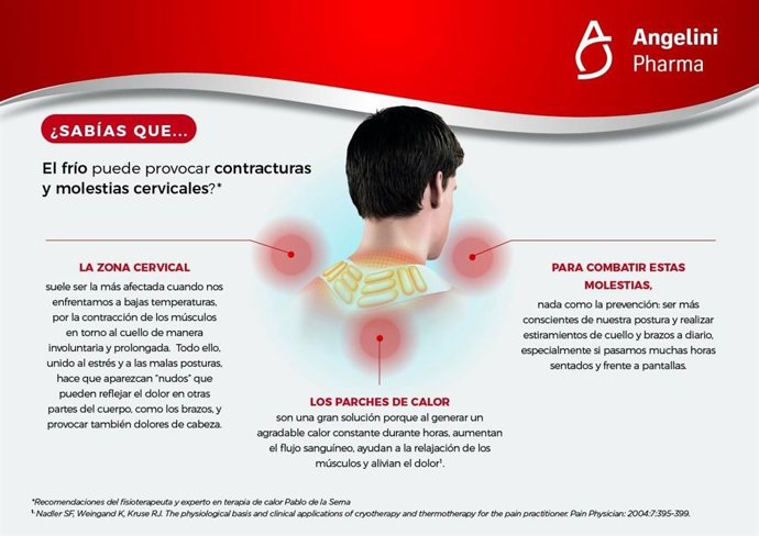 El frío puede provocar contracturas y molestias cervicales