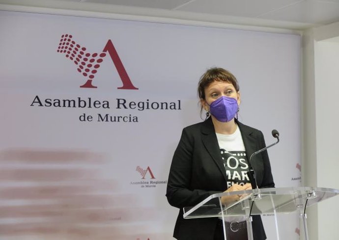 La portavoz regional de Podemos, María Marín