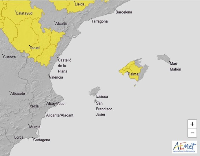 Activada la alerta amarilla en Mallorca por bajas temperaturas.