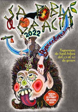 Cartel de la fiesta de Sant Antoni de Sa Pobla.