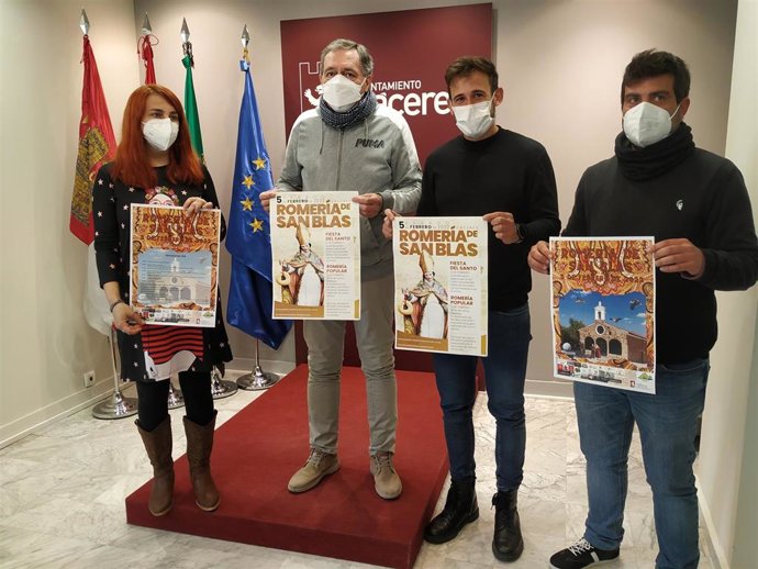 Presentación de la romería de San Blas que se celebra en este barrio cacereño el sábado 5 de febrero