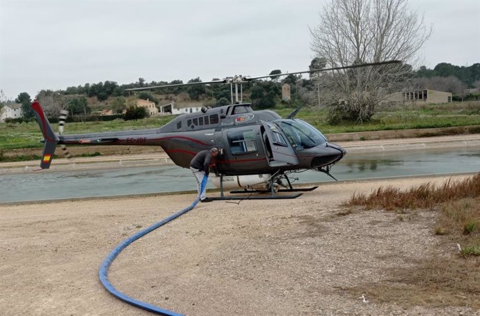 Helicópter con el que se aplicara el tratamiento