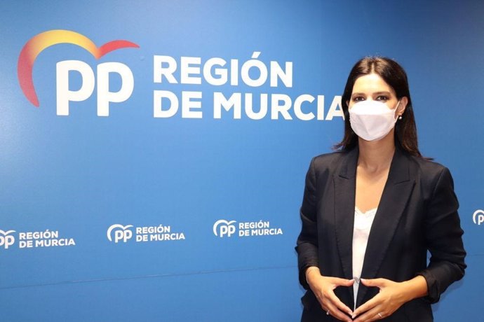 La portavoz del PPRM, Miriam Guardiola, en la sede del partido