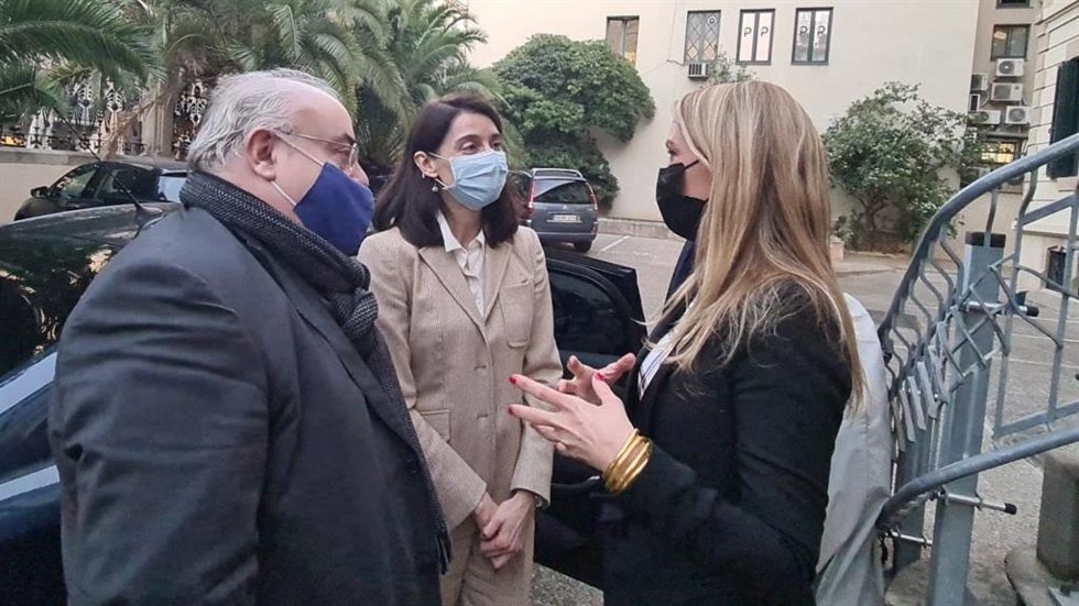 La ministra de Justicia, Pilar Llop, junto con la delegada del Gobierno en Catalunya, Maria Eugncia Gay