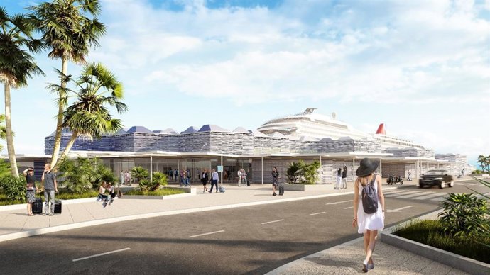 Imagen virtual de la futura terminal.