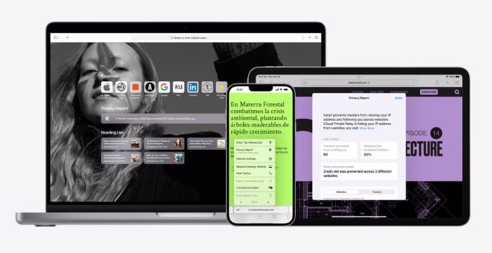 El navegador Safari en varios dispositivos