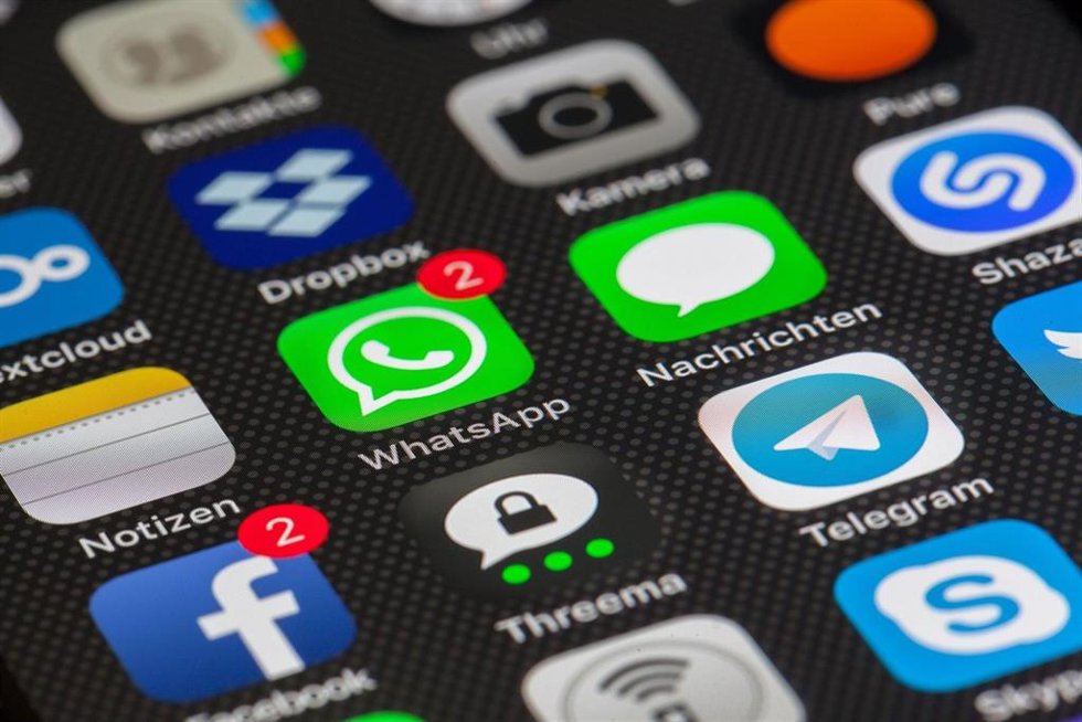 La aplicación de WhatsApp, con varias notificaciones