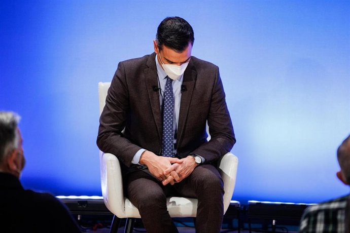 El presidente del Gobierno, Pedro Sánchez, en un acto sobre 'Pensiones más justas', a 27 de enero de 2022, en Alcalá de Henares, Madrid (España). 