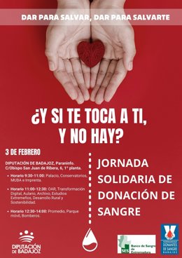 Cartel de la campaña de donación de sangre