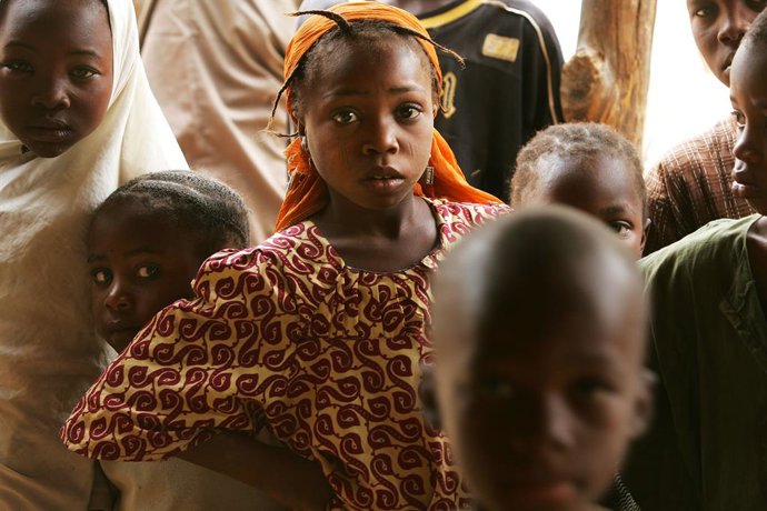 Imagen de archivo de niñas en Nigeria