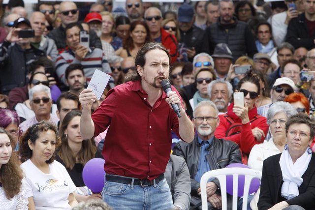 Archivo - Imagen de archivo de Pablo Iglesias en la campaña de Podemos a las generales de abril de 2019.