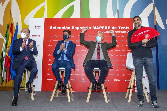 Presentacion del equipo de Copa Davis y acuerdo de patrocinio entre la Junta de Andalucia y la RFET.