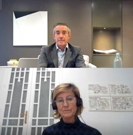 Juan Antonio Alcaraz y Marieta del Rivero en la sesión inaugural del programa