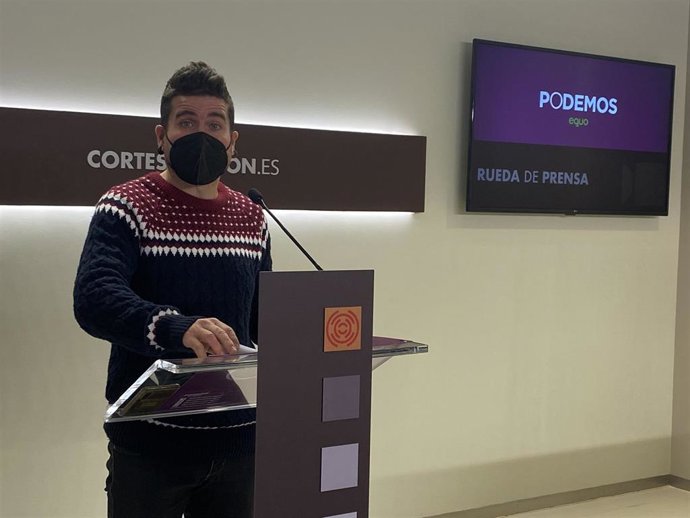 El portavoz de Podemos, Nacho Escartín.