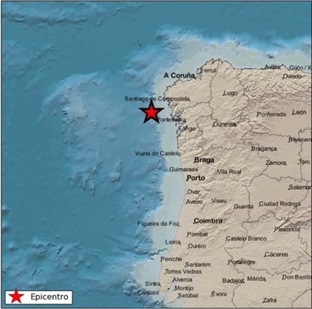 Terremoto frente a la costa gallega.