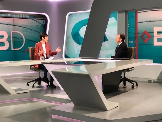Ana Pontón, portavoz nacional del BNG, en la entrevista en la TVG
