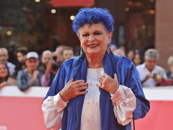 Lucia Bose walking the red carpet at Rome Cinema Fest, presenting his book ''Lucia Bose una biografia'