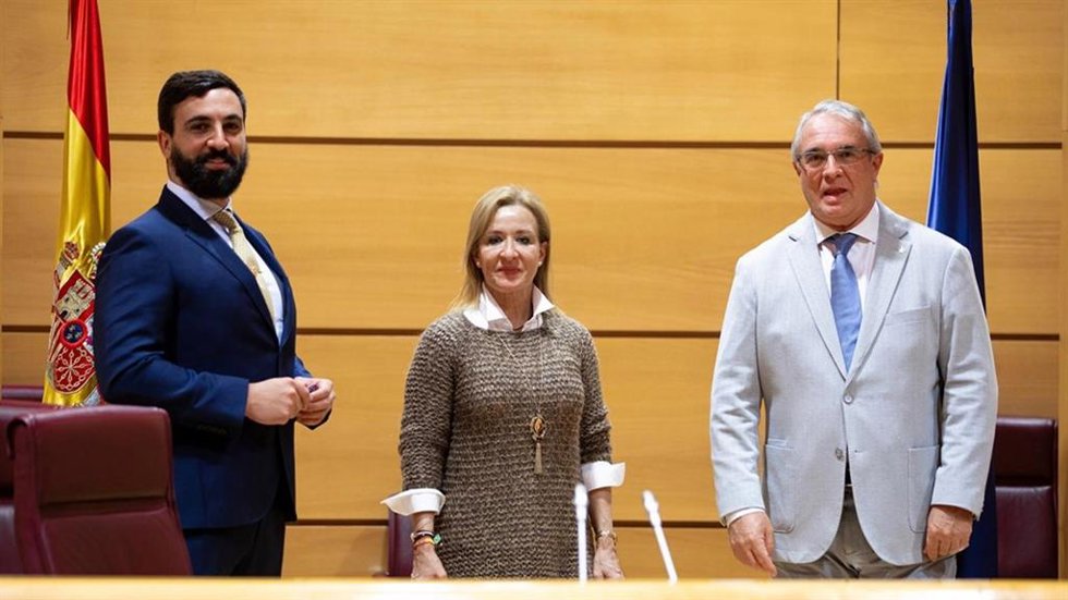 Los senadores de Vox.