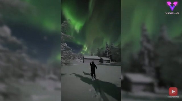 Esto es lo que se siente cuando andas bajo una aurora boreal