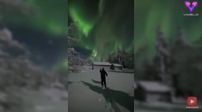 Esto es lo que se siente cuando andas bajo una aurora boreal