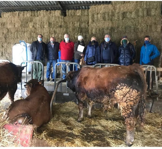 Visita de Vox a una ganadería en Oviedo