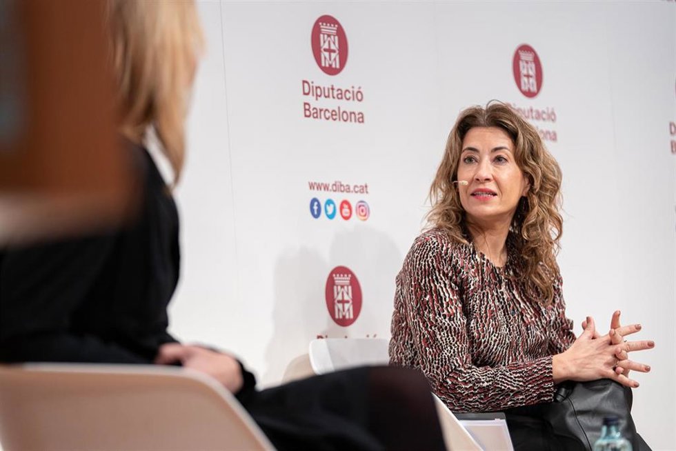 La ministra de Transportes, Movilidad y Agenda Urbana, Raquel Sánchez, en el acto del primer aniversario del LAB Bonnemaison de la Diputación de Barcelona.