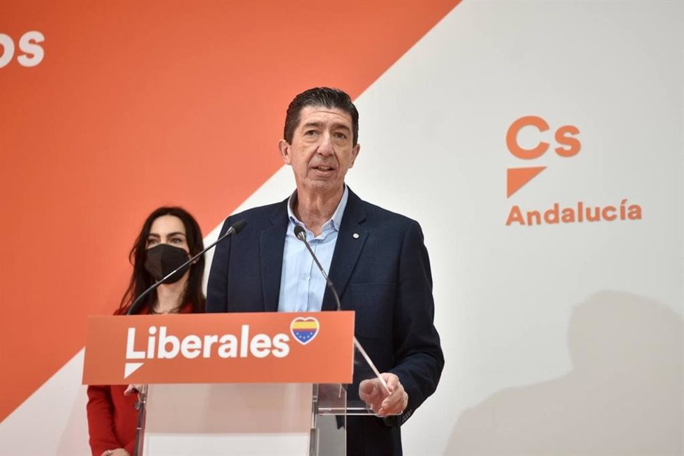 El vicepresidente de la Junta y coordinador de Cs en Andalucía, Juan Marín, en una fotografía de archivo