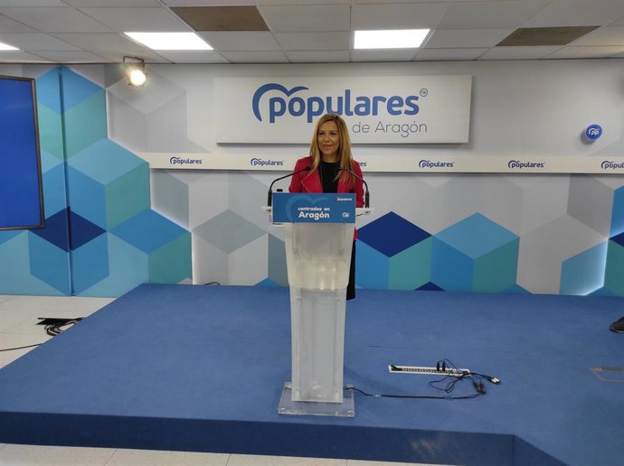 La secretaria general del PP Aragón, Ana Alós, pide a Sánchez que se pronuncie "con claridad" sobre la defensa de la cadidatura conjunta de Aragón y Cataluña para los JJOO 2030.