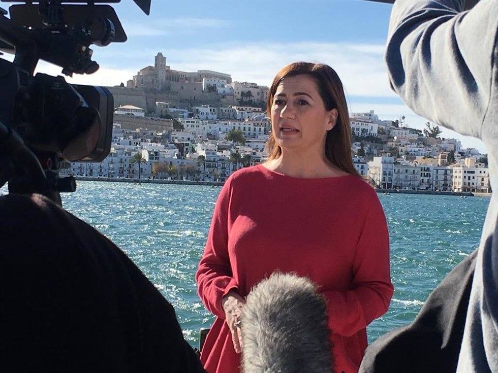 Archivo - Francina Armengol en Ibiza. Archivo.