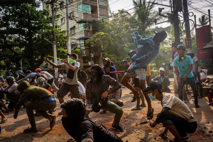 Protestas contra el Ejército en Birmania