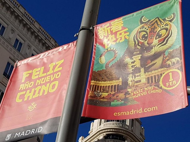 Cartel promocional del Año Chino en Madrid