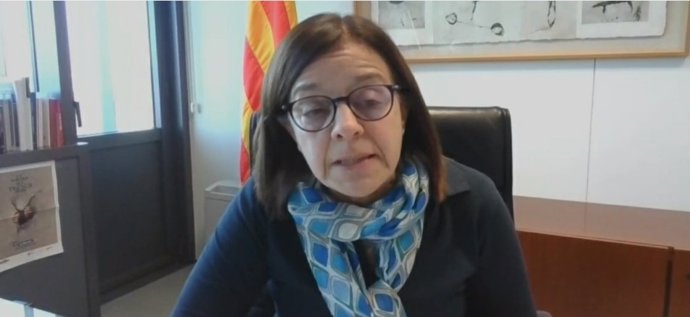 La presidenta en funcions de la CCMA Núria Llorach, en la comissió de control parlamentria