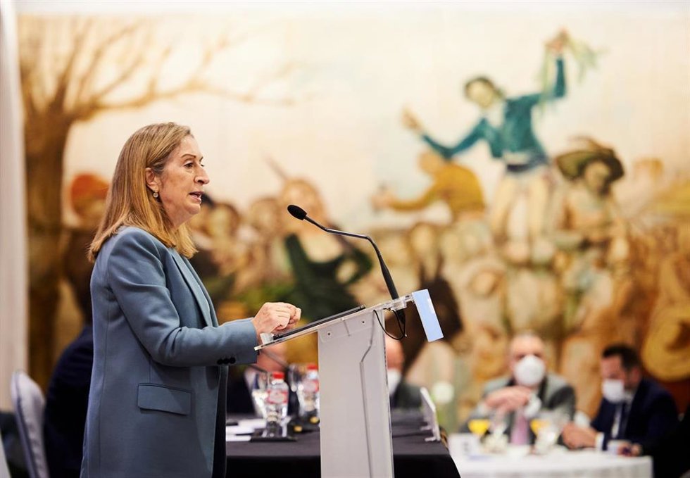La vicepresidenta segunda del Congreso y vicesecretaria de Política Social del PP, Ana Pastor, interviene en el Foro Económico organizado por El Diario Montañés, en el Hotel Bahía, en Santander