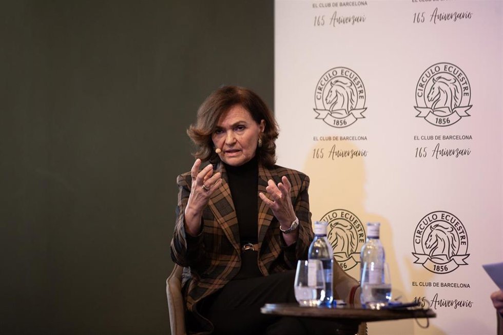 La exvicepresidenta del Gobierno y presidenta de la Comisión de Igualdad del Congreso de los Diputados, Carmen Calvo.