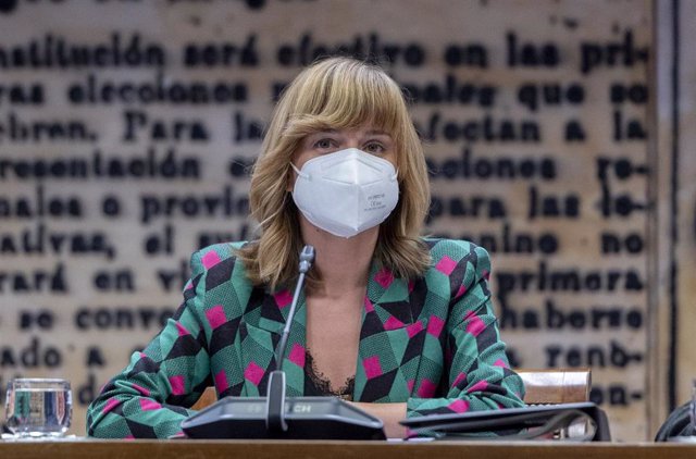 La Ministra de Educación y Formación Profesional, Pilar Alegría, comparece en la Comisión de Educación y Formación Profesional del Senado, a 25 de enero de 2022, en Madrid (España). Durante la comparecencia, ha informado sobre las líneas generales de la