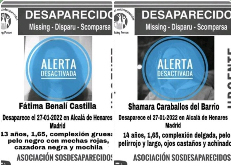 Localizan en buen estado a las dos chicas de Alcalá que se fugaron al salir de un instituto de Alcalá de Henares