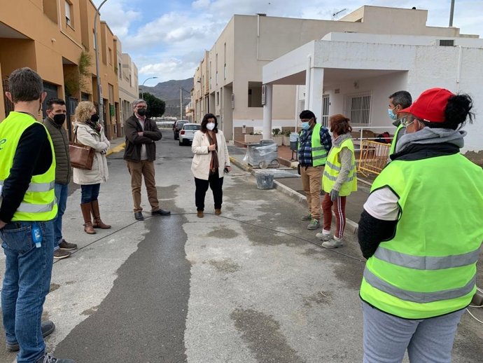 Visita a las obras del PFEA del Pechina (Almería).