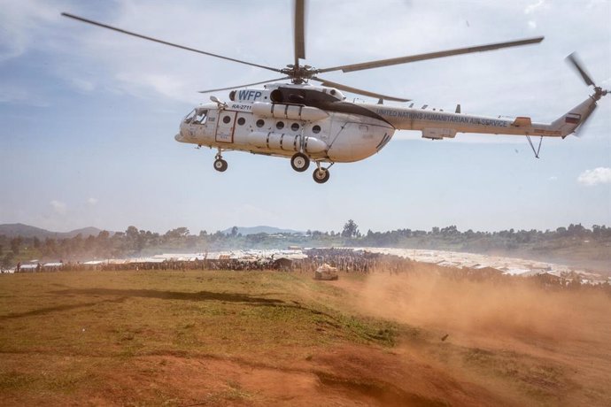 Archivo - Un helicóptero de la ONU en República Democrática del Congo