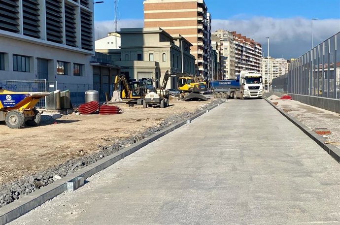 Obras en la calle Antonio López.