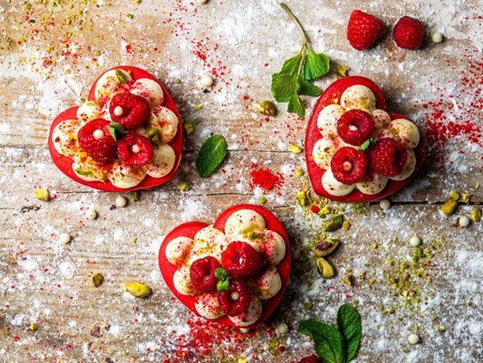 Dulces con forma de corazón para celebrar San Valentín