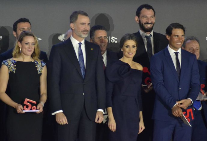 Archivo - Reyes Felipe Letizia Rafa Nadal Mireia Belmonte Jorge Garbajosa