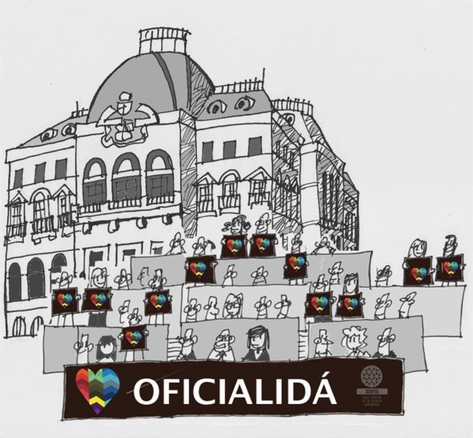 Convocatoria por la oficialidad del asturiano frente a la Junta General.