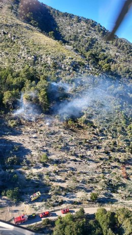 Incendio declarado en Binibona, en Selva.