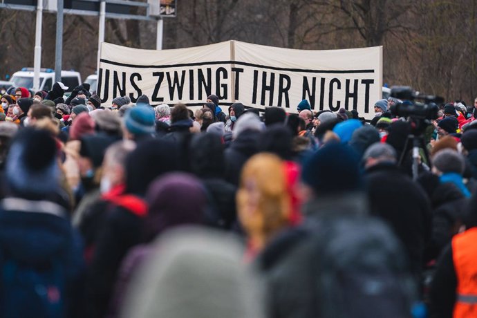 Manifestació contra les restriccions del coronavirus en Nuremberg, Alemanya