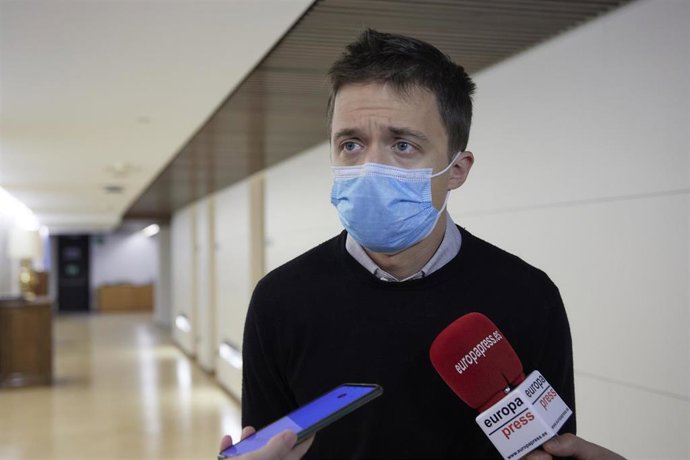 Archivo - El líder de Más País, Íñigo Errejón, durante una entrevista para Europa Press en el  Congreso de los Diputados