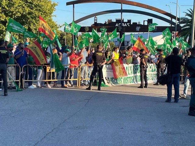 Protesta agraria en la Feria de Zafra 2021